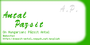 antal pazsit business card